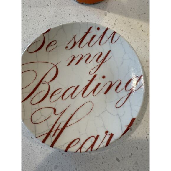 Pier 1 One Imports‎ Love Plates Dessert/Appetizer Set Of 2 Hearts - Picture 8 of 10